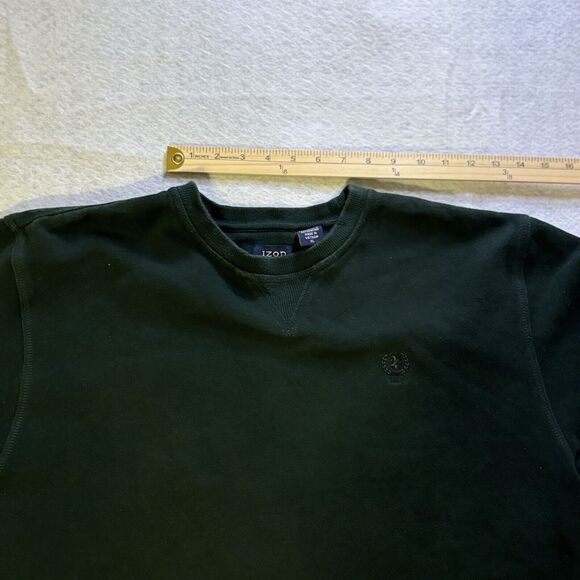IZOD Green Crewneck Sweatshirt Embroidered Logo Mens XL - Picture 6 of 10